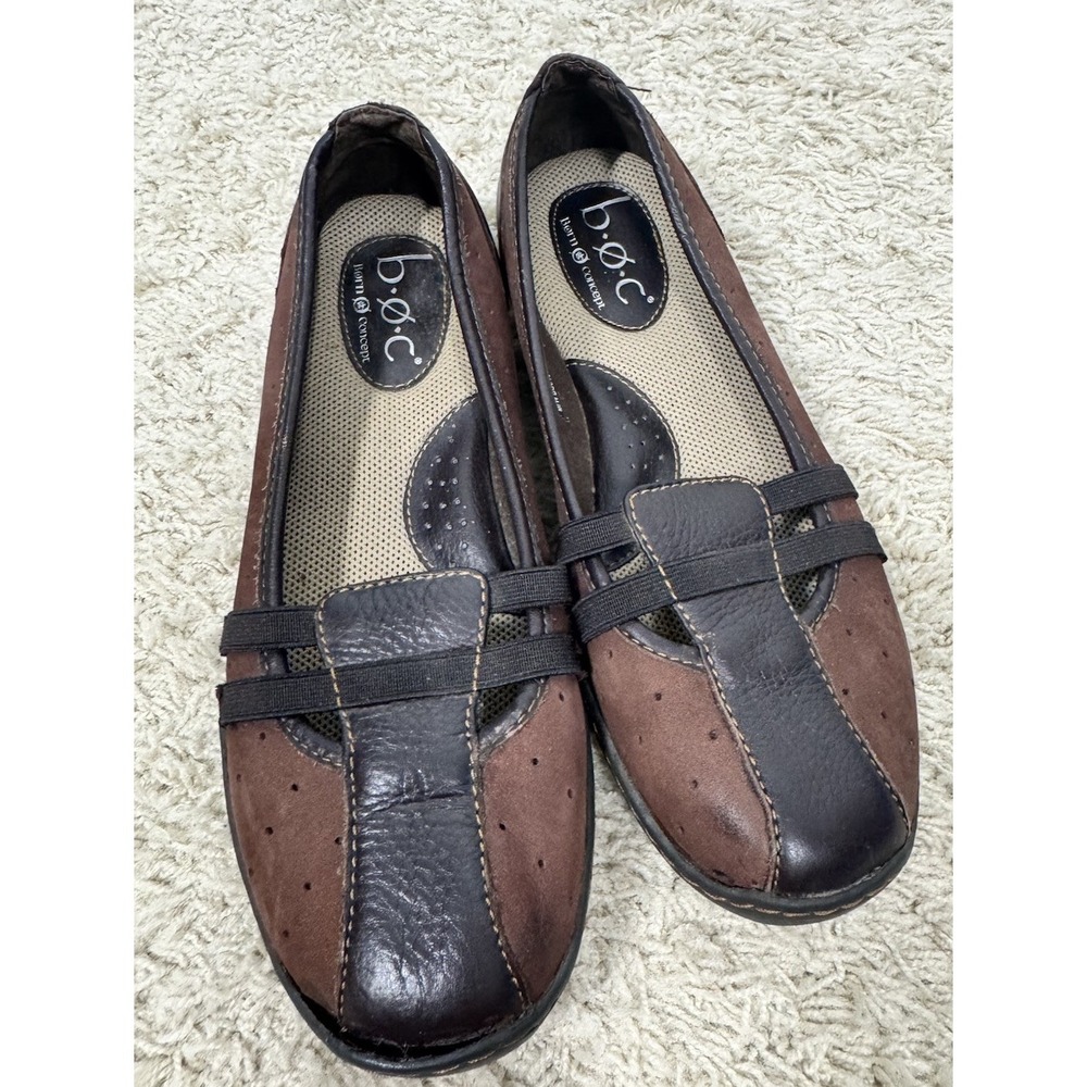 BOC Womens Maiken Slip On Mary Jane Ballet Flat Shoes Size 8 Brown Suede Comfort - Picture 3 of 12